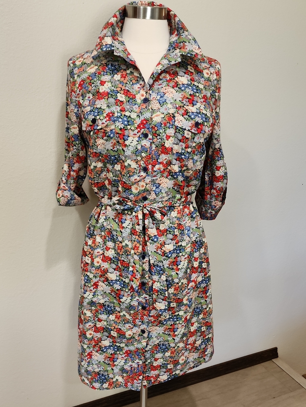 Liberty Art Fabrics Classic Tana Lawn Thorpe C Design S Shirt Dress Size 10